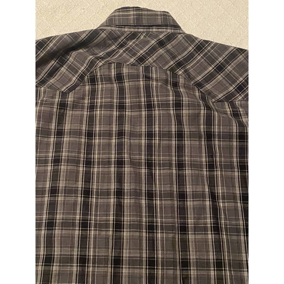 Levis Pearl Snap Shirt Mens XL Black Plaid Check Long Sleeve Western - Picture 14 of 16